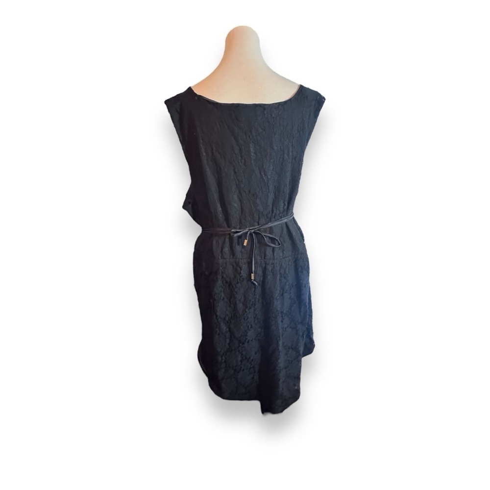 Women’s Apt 9 3X Tie Belt Black Sleeveless Lace A Line Dress 22 24 3XL XXXL - Picture 4 of 8